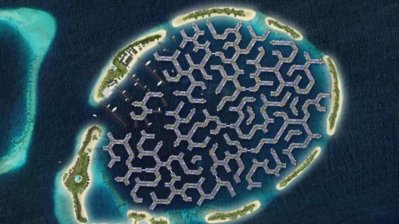Maldivler'e beyin şeklinde yüzen şehir