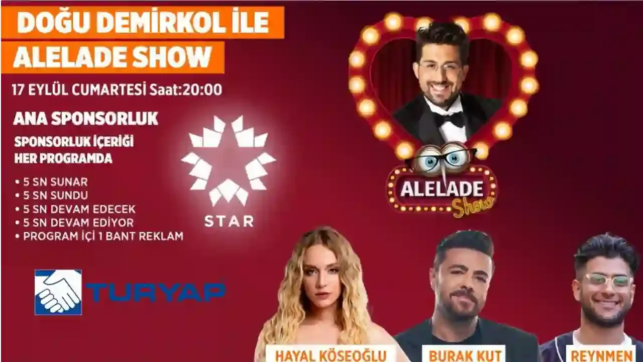 Turyap, ‘Doğu Demirkol İle Alalade Show’un Ana Sponsoru Oldu