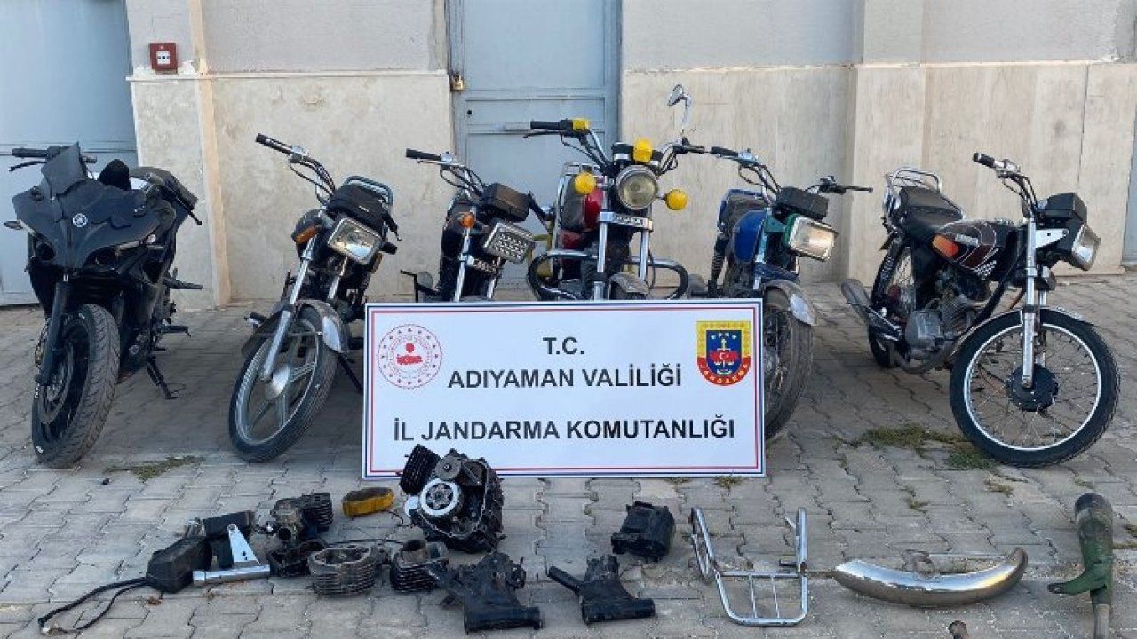 Adıyaman'da çaldıkları motosikletlerle yakalandılar