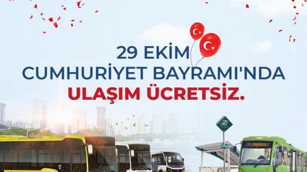 Bursa'da toplu ulaşım 29 Ekim'de ücretsiz