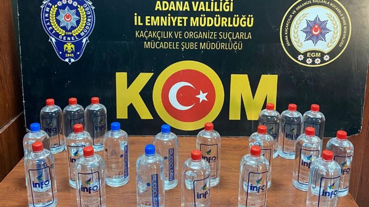 Adana'da 660 litre kaçak içkiye el kondu