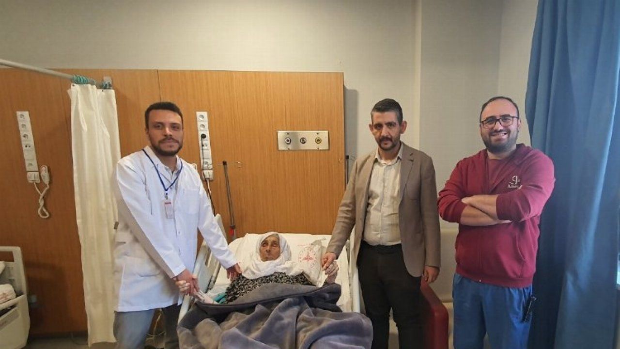 Şanlıurfa'da kalça kemiği kırılan 105 yaşındaki hasta yürümeye başladı