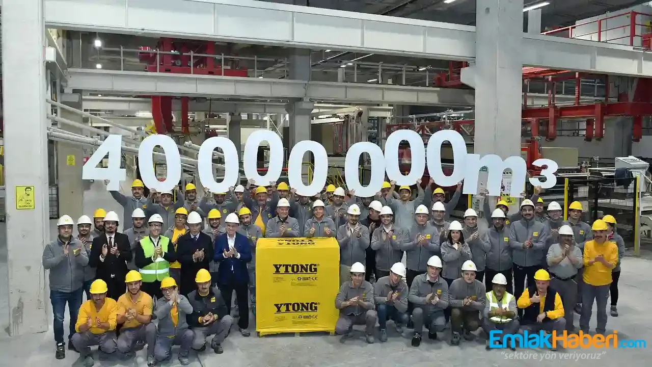 59 yılda 40 milyon metreküp Ytong üretti, fabrika bandından törenle indi
