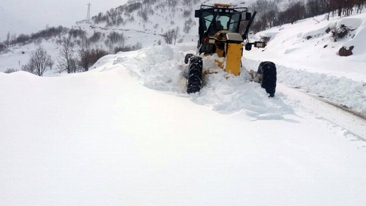Bingöl'de kar 283 köy yolunu ulaşıma kapattı!