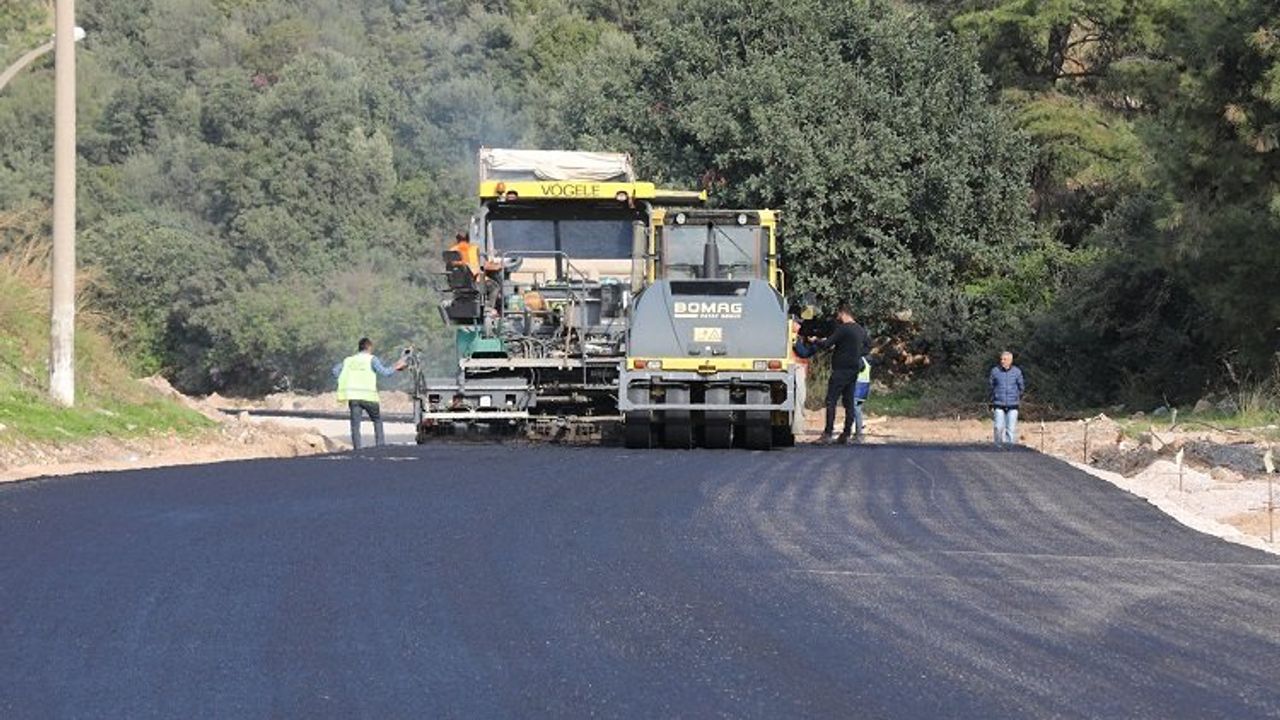 Bodrum'da asfalt çalışması sürüyor