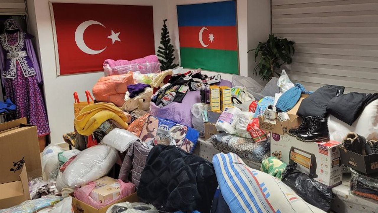 Manisa Azerbaycan Kültür ve Dayanışma Derneği'nden depremzedelere yardım
