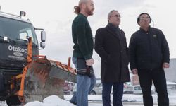 Kütahya'da Başkan Işık karla mücadele çalışmalarında