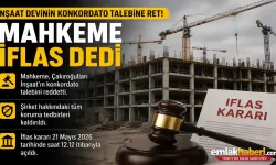 İnşaat Şirketinin Konkordato Umudu Sona Erdi: Mahkemeden İflas Kararı