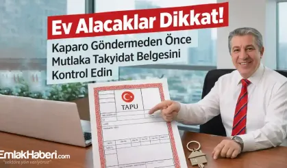 Ev Alacaklar Dikkat! Kaparo Göndermeden Önce Mutlaka Takyidat Belgesini Kontrol Edin