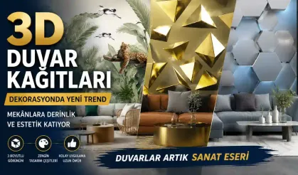 3D Duvar Kağıtlarıyla Mekânlar Yeniden Şekilleniyor