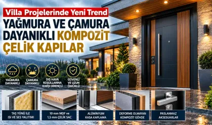 Villa Projelerinde Yeni Trend: Yağmur ve Çamura Dayanıklı Kompozit Çelik Kapılar