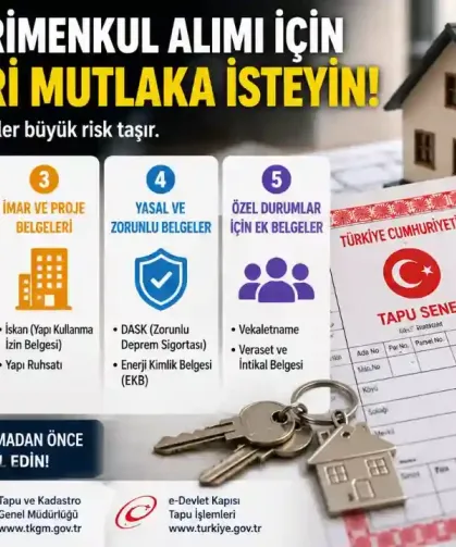 Güvenli Gayrimenkul Alımı İçin İstenmesi Gereken Belgeler Neler?