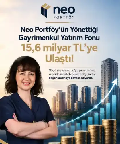 Neo Portföy’ün Yönettiği Gayrimenkul Yatırım Fonu Büyüklüğü 15,6 milyar TL’ye Ulaştı