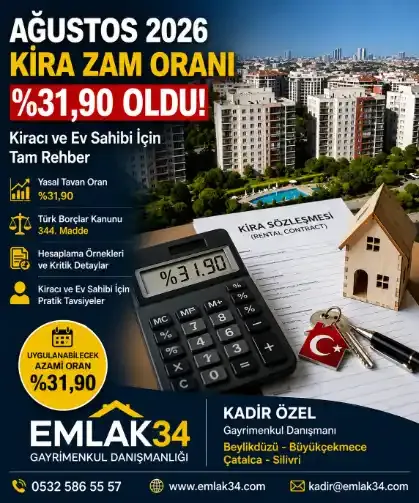 Ağustos 2026 Kira Zam Oranı %31,90 Oldu: Kiracı ve Ev Sahibi İçin Güncel Rehber
