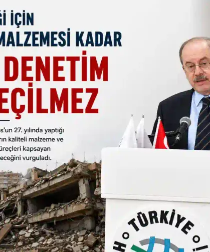 Güvenli yapı için tüm süreçler kontrol altında olmalı