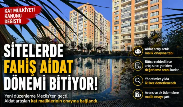 Fahiş aidat dönemine son: Kat Mülkiyeti Kanunu'nda köklü değişiklik