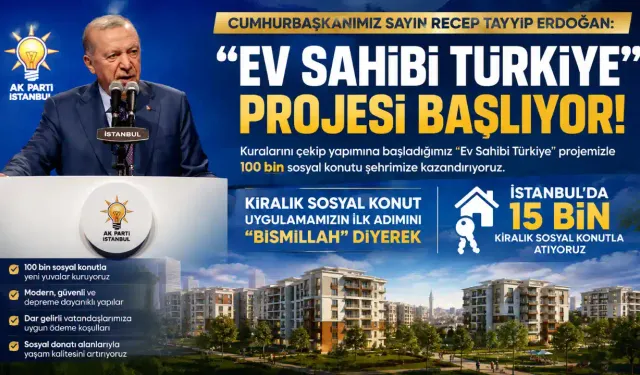 Erdoğan: "100 bin sosyal konutu milletimizin hizmetine sunacağız"