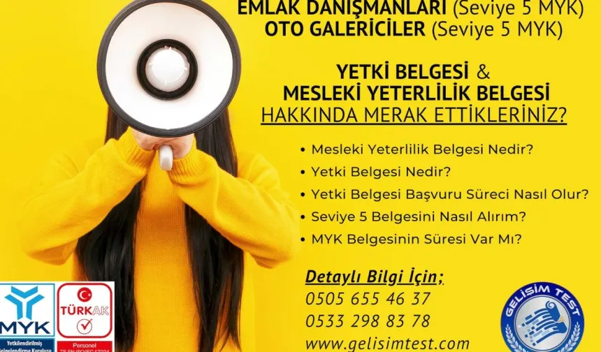 Emlak Danışmanı Seviye 5 Mesleki Yeterlilik Belgesi