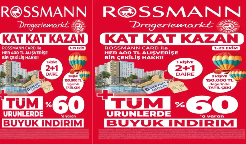 Rossmann 15’inci yılında “Kat Kat Kazan” kampanyasıyla ev sahibi yapıyor
