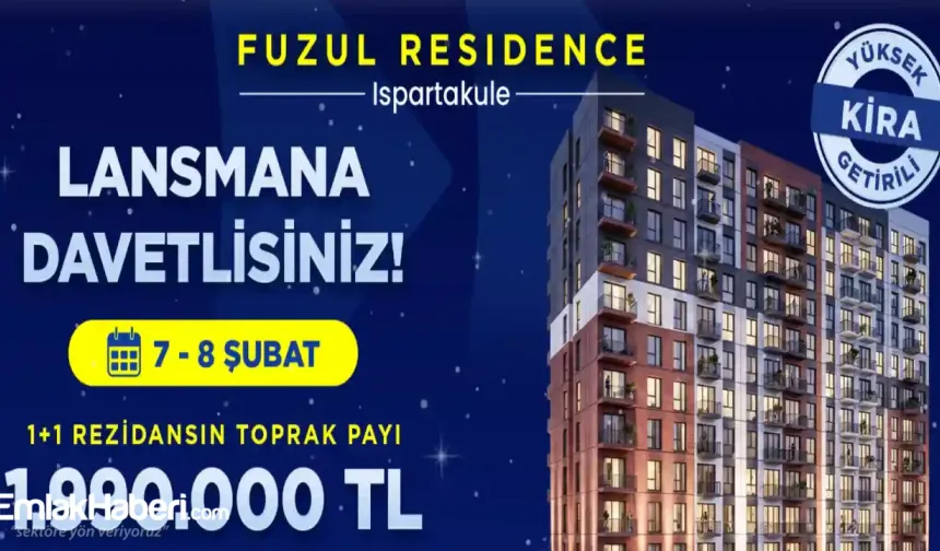 Fuzul Residence Ispartakule’de Lansman Dönemi Başladı