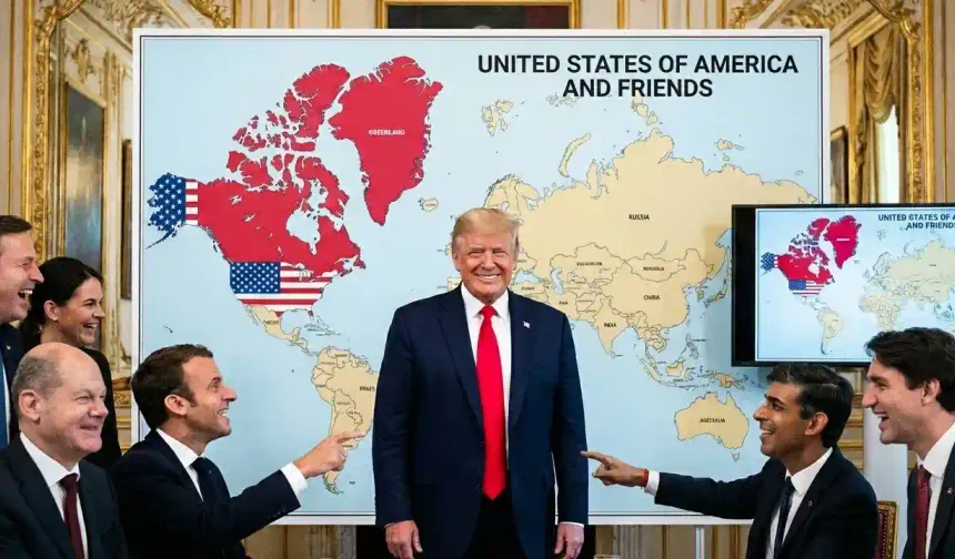 Grönland ve Kanada’yı ABD Sınırları İçinde Gösteren Harita Tepki Çekti