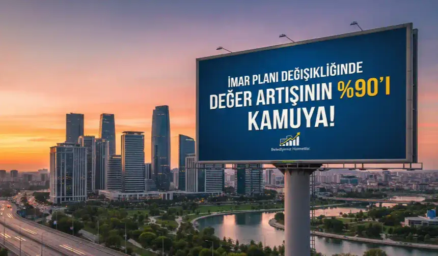 İmar Planı Değişikliğinde Değer Artışının %90’ı Kamuya!