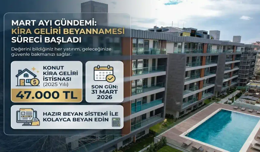 Kira Geliri Beyannamesi için Son 10 Gün Kaldı