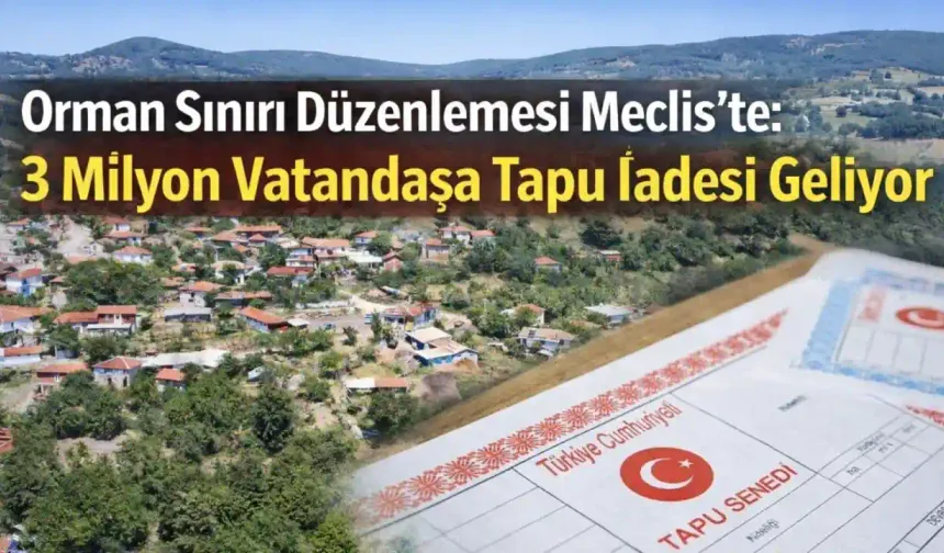 Orman Sınırı Düzenlemesi Meclis’te: 3 Milyon Vatandaşa Tapu İadesi Geliyor