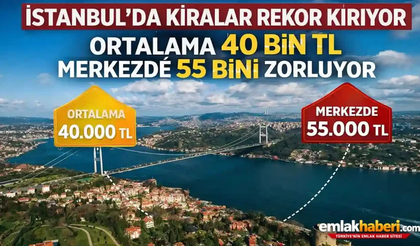 İstanbul’da Kiralar Rekor Kırıyor: Ortalama 40 Bin TL, Merkezde 55 Bini Zorluyor