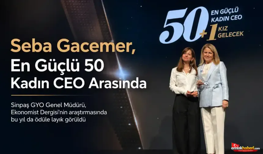 Sinpaş GYO Genel Müdürü Seba Gacemer’e Anlamlı Ödül