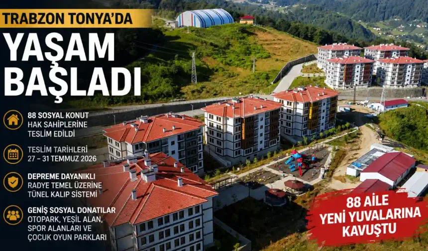 Trabzon Tonya'da TOKİ Konutlarında Yaşam Başladı