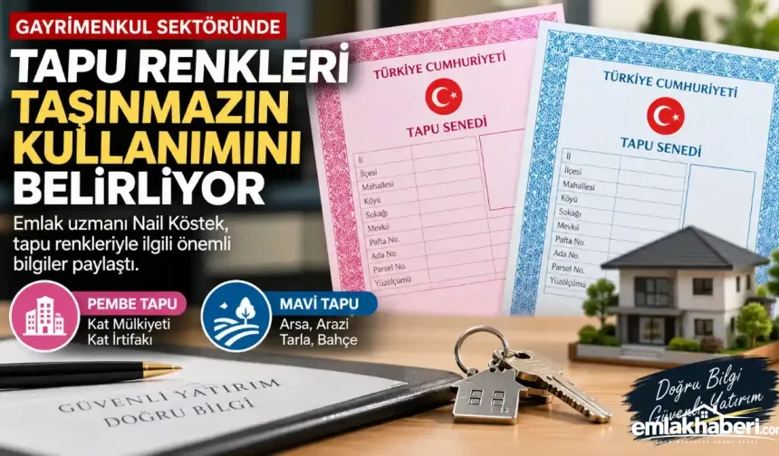 Tapu Renkleri Taşınmazın Kullanım Amacını ve Hukuki Statüsünü Belirliyor