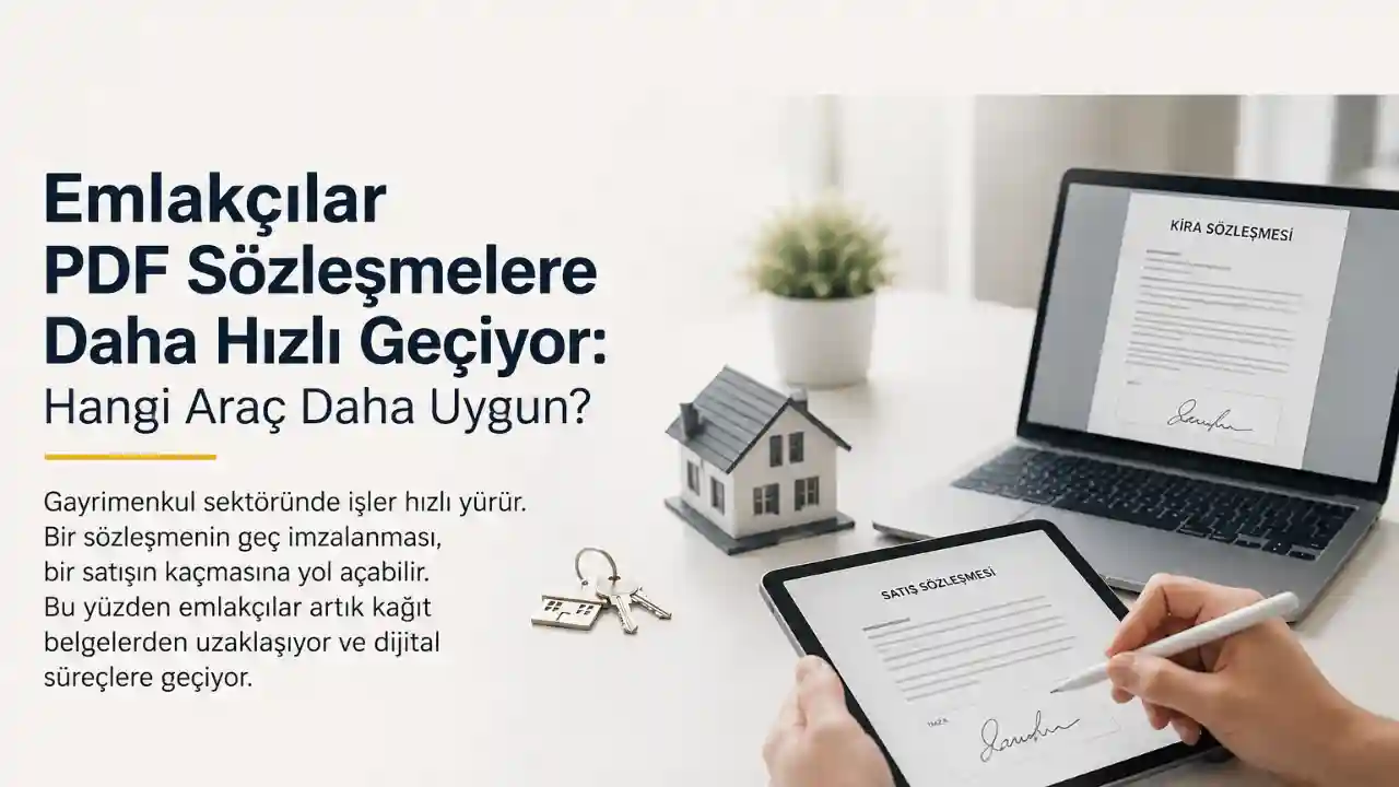 Emlakçılar PDF Sözleşmelere Daha Hızlı Geçiyor: Hangi Araç Daha Uygun?
