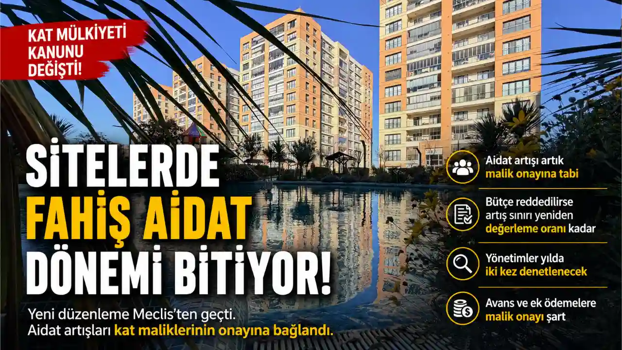 Fahiş aidat dönemine son: Kat Mülkiyeti Kanunu'nda köklü değişiklik