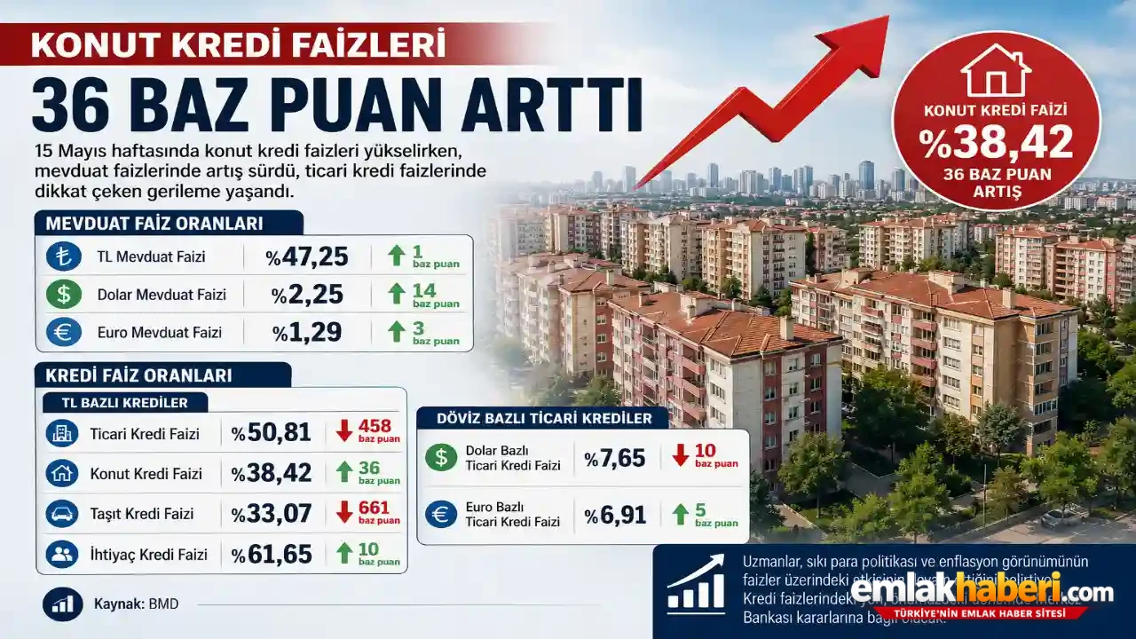 Konut Kredi Faizleri Yükseldi: Mevduatta da Artış Sürüyor