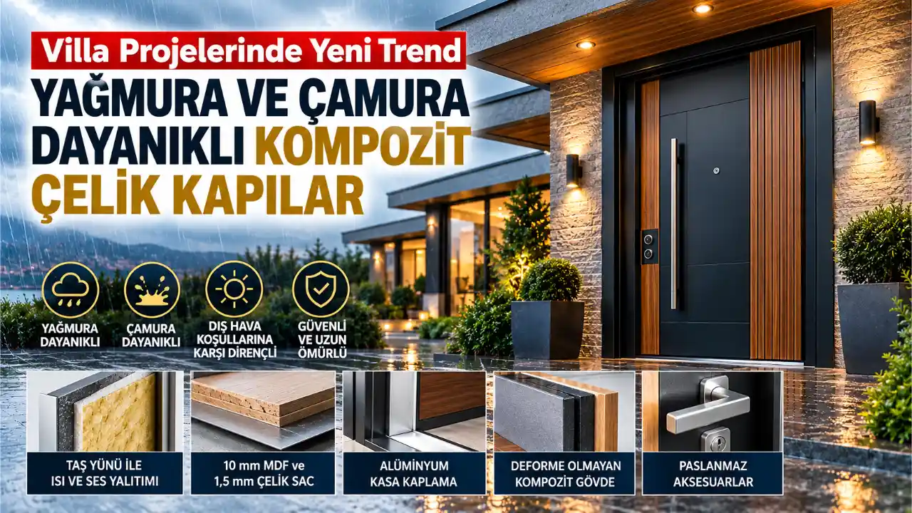 Villa Projelerinde Yeni Trend: Yağmur ve Çamura Dayanıklı Kompozit Çelik Kapılar